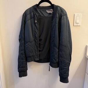 Marrakech Black Quilted Bomber Jacket